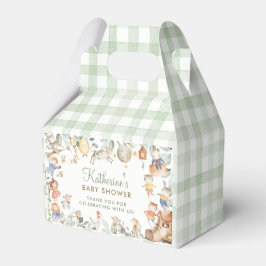 Chic Nursery Rhyme Greenery Baby Shower Neutralt Presentaskar
