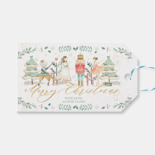 Chic Nutcracker Ballet God jul Guld Presentetikett