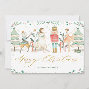 Chic Nutcracker Ballet God jul Julkort