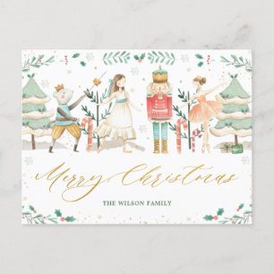 Chic Nutcracker Ballet God jul Vykort