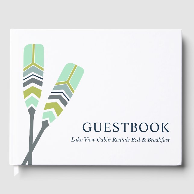 Chic Oars Sjö Ocean Beach Cabin Vacation Rental Gästböcker (Framsida)