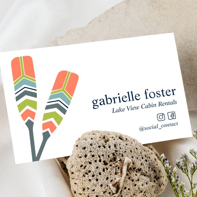 Chic Oars Sjö Ocean Beach Cabin Vacation Rentalf Visitkort (Skapare uppladdad)