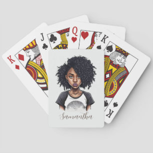 Chic och Classy Afro Woman Casinokort