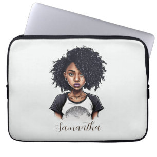 Chic och Classy Afro Woman Laptop Fodral