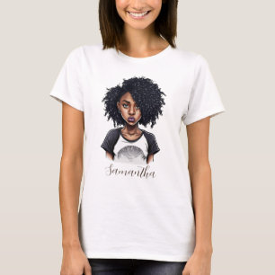 Chic och Classy Afro Woman T Shirt