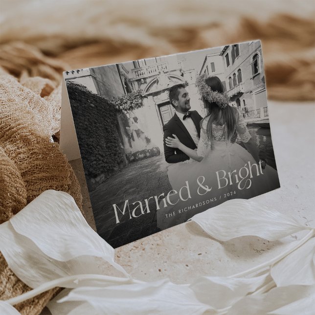 Chic och Elegant | Gift jul med Photo Helgkort (Skapare uppladdad)