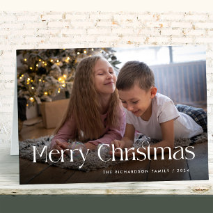 Chic och Elegant God jul fotomapp Helgkort