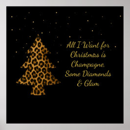 Chic och glamourös juldesign poster