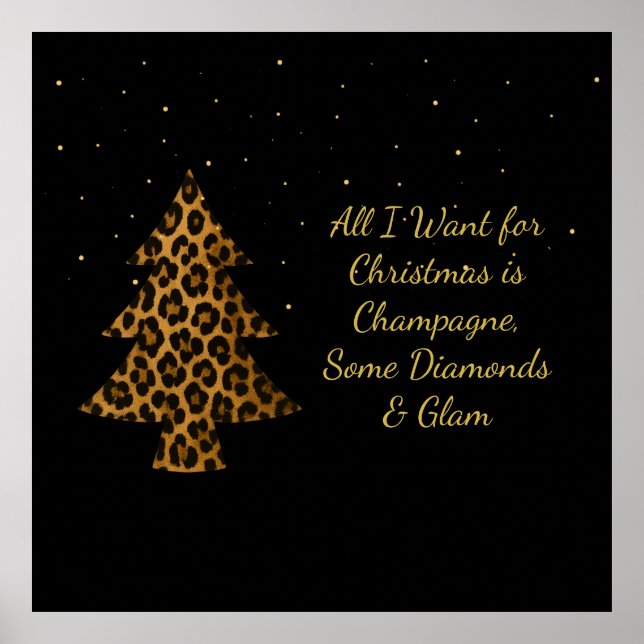 Chic och glamourös juldesign poster (Framsidan)