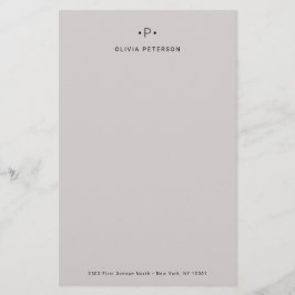 Chic och minimiprogram| Grått Brevpapper