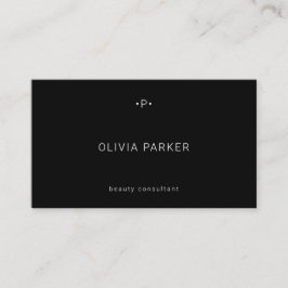 Chic och minimiprogram| Svart Visitkort