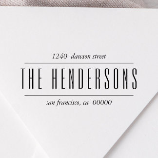 Chic och Modern Returadress med fetstil i familjen Självfärgande Stämpel