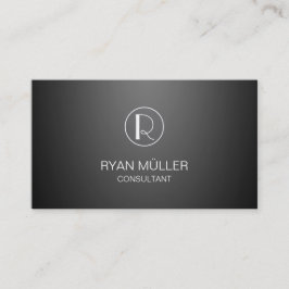 Chic och Monogram för lutningbakgrund yrkesmässig Visitkort