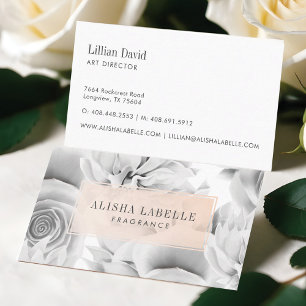 Chic och Snyggt Grått Blommigt botaniska produkter Visitkort