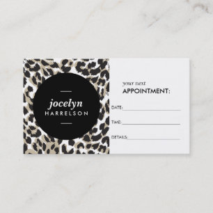 Chic och Snyggt Leopard Skriv ut avtalskort Tidsbeställning Kort