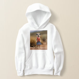 Chic och Stylish: Meerkat-tjej i Skjorta och Jacka T Shirt