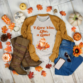 Chic och Trendig "I Kärlek You, like, a Latte" T Shirt