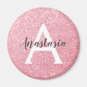 Chic och Trendig Ro Guld Glitter miniatyrdiagram Magnet