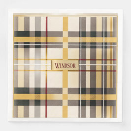 Chic och Trendig Taupe och Guld Play Pappersservett