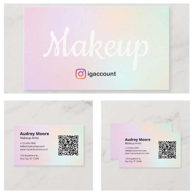 Chic och unik sminkartist visitkort (Chic and Unique Makeup Artist Business Card
)
