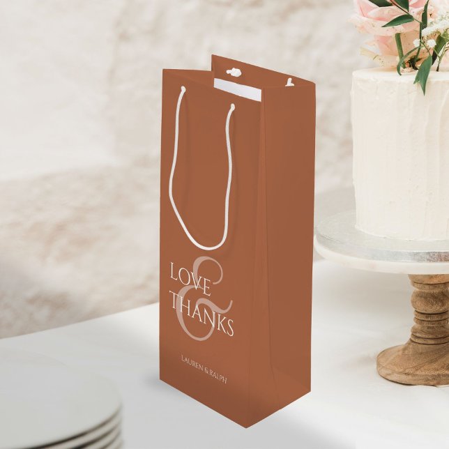 Chic Ochre Terracotta Minimalist Kärlek & tack (Skapare uppladdad)