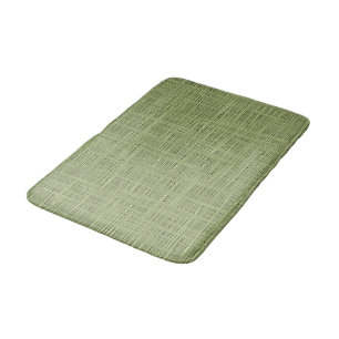 Chic Oliv grönt Faux Jute Weave Fabric Mönster Badrumsmatta