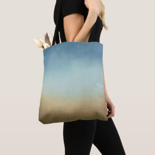 Chic Ombre Blue Tan Tote Tygkasse