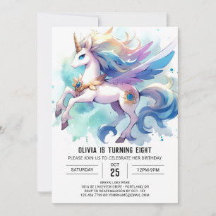 Chic Online Horse Birthday Inbjudningar