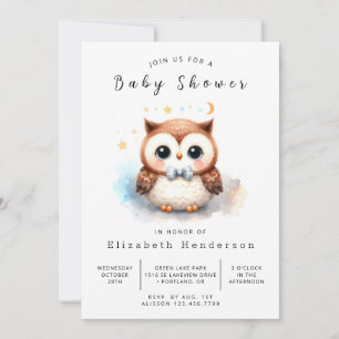 Chic Online Uggla Baby Shower Inbjudningar