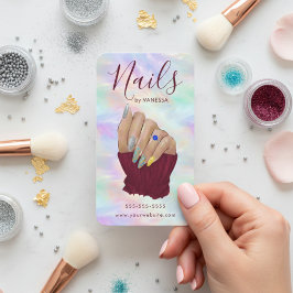 Chic Opal Manicurist Artist Nail Studio Modern Visitkort