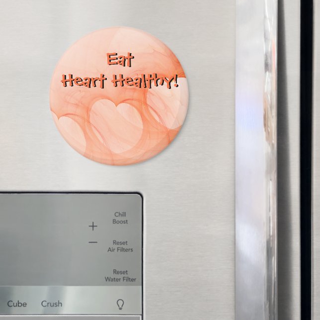 Chic Orange Abstrakt Hearearts Magnet (In Situ (Fridge))