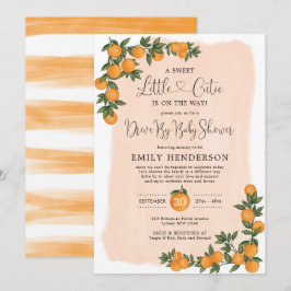 Chic Orange Drive by Baby Shower Citrus Quarantine Inbjudningar