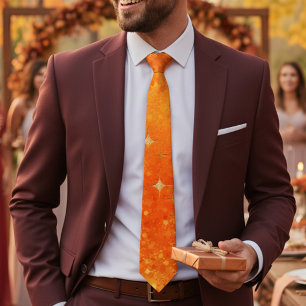 Chic orange glitter gnistra bröllop slips