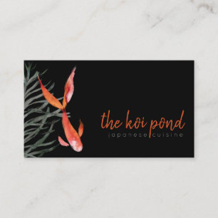 Chic Orange Koi Fish Visitkort