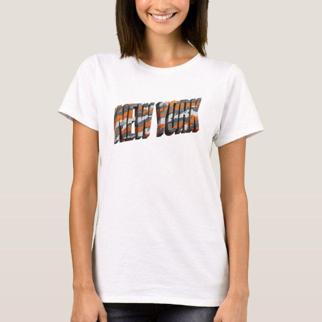 Chic Orange NEW YORK Grafisk T-shirt (Framsida)
