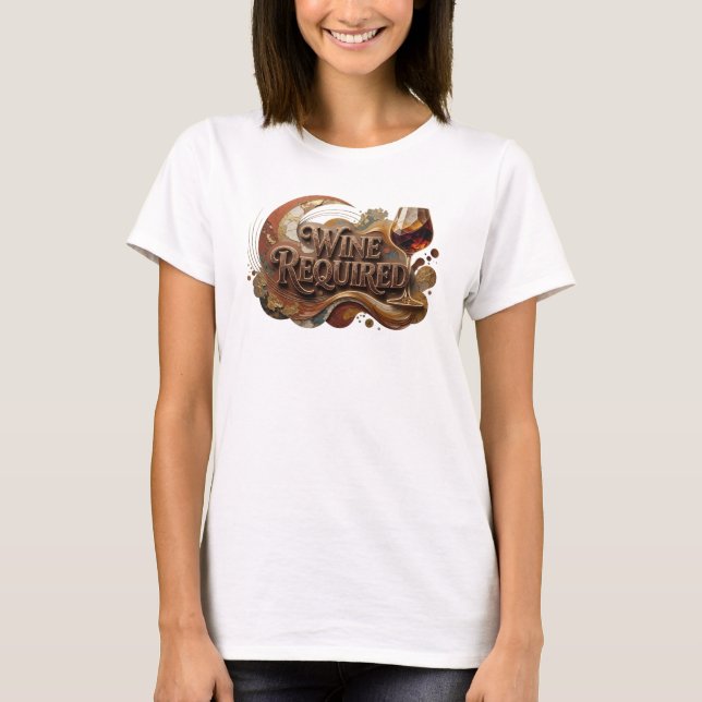 Chic Orange VIN KRÄVS Slogan T-shirt (Framsida)