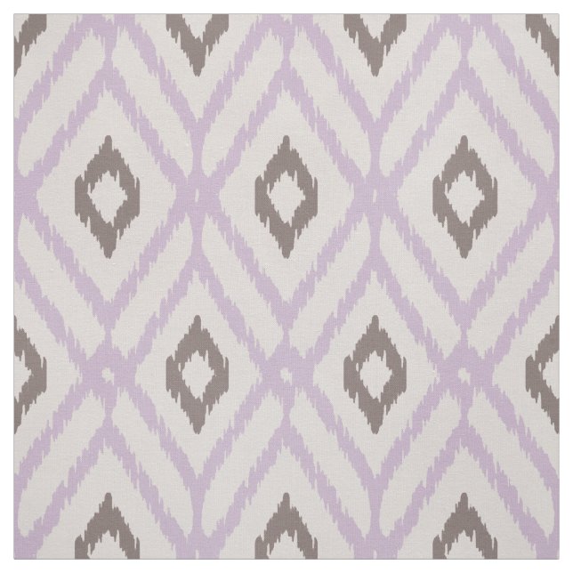 Chic orchid lila ikat tribal diamant mönster tyg (Provkarta)