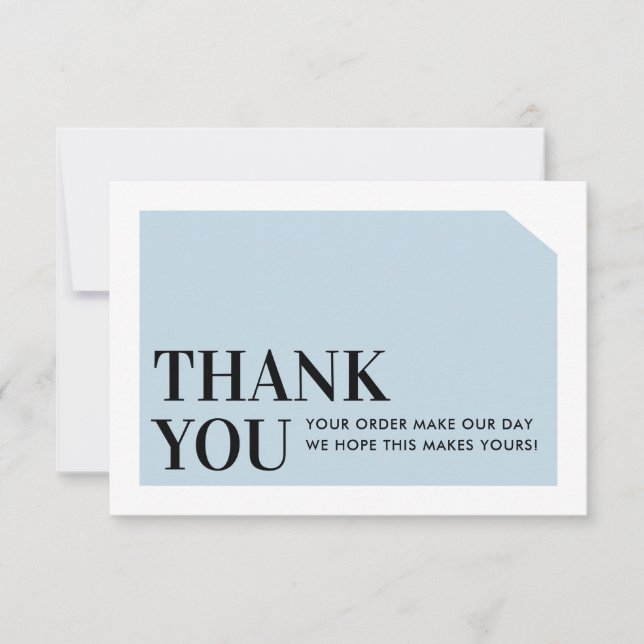 CHIC ORDER INSERT - affärstack baby blue Tack Kort (Framsida)