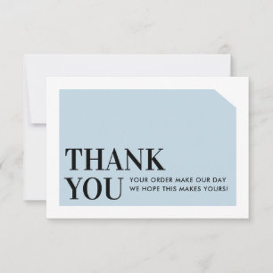 CHIC ORDER INSERT - affärstack baby blue Tack Kort