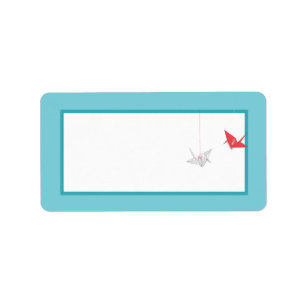 Chic Origami Birds Bröllop som trafikerar Adress Adressetikett