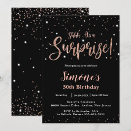 Chic överraskning AV ÅLDER Födelsedagsfest Ro Guld Inbjudningar