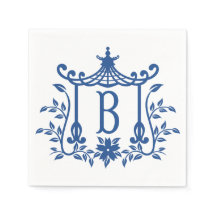 Chic Pagoda Monogram B Napkins