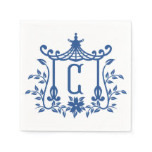 Chic Pagoda Monogram C Napkins