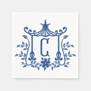 Chic Pagoda Monogram C Napkins Pappersservett