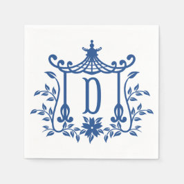 Chic Pagoda Monogram D Napkins Pappersservett