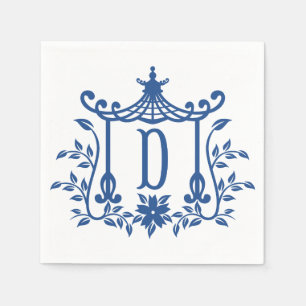 Chic Pagoda Monogram D Napkins Pappersservett