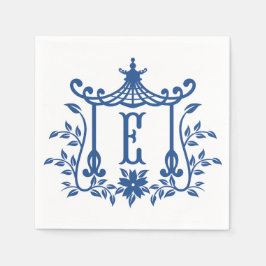 Chic Pagoda Monogram E Napkins Pappersservett