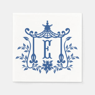 Chic Pagoda Monogram E Napkins Pappersservett
