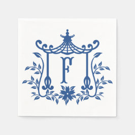 Chic Pagoda Monogram F Napkins Pappersservett