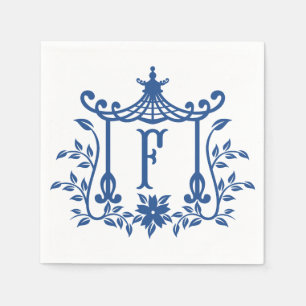Chic Pagoda Monogram F Napkins Pappersservett